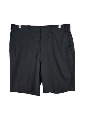 Mens Vintage Blair Black Adjust A Band Chino Shorts 9.5" Inseam Polyester 34